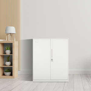 Tùy Chỉnh Nửa Chiều Cao 2-Cửa Thép Tủ Khóa Tủ Thiết Kế Hiện Đại Kim Loại Lưu Trữ Tập Tin Với 3 Kệ Cho Nhà Bếp Hoặc Nhà Văn Phòng - Product Image 3