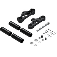 Amortiguadores de Dirección para Motocicleta INCA Modification Softail, Estabilizador de Abrazadera Triple, Manillar de Aluminio Negro, Repuesto Nuevo