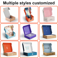 Boîte d'expédition en carton ondulé personnalisée écologique, boîte en papier carrée pour vêtements, boîtes d'expédition en carton, emballage pliable simple