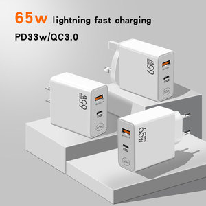 Cargador de Portátil de Nitruro de Galio de 65W, Cargador de Teléfono Móvil con Carga Rápida PD de 33W, Fuente de Alimentación Universal para Computadora QC5.0 Gan - Product Image 2
