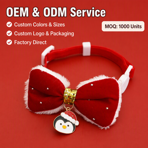 <span class=keywords><strong>Collar</strong></span> de Peluche Rojo con Lazo de Dibujos Animados Navideños para Perros y Gatos, Silencioso, Ajustable, Lindo <span class=keywords><strong>Collar</strong></span> Navideño para Cachorros y Gatitos, Regalo - Product Image 6