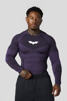 Kaos Slim Fit Pria Gaya Sporty Amerika Terbaru, Celana Jogger Olahraga Lari Training Cepat Kering Super Elastis Bermotif Lengan Panjang