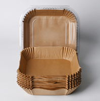 Papier sulfurisé jetable résistant à la chaleur pour friteuse à air, idéal pour la cuisson du poulet, des biscuits et du pain, revêtement numérique