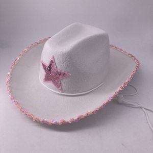 Tùy Chỉnh <span class=keywords><strong>Sequins</strong></span> Sao Trang Trí Cowgirl <span class=keywords><strong>Hat</strong></span> Cho Trẻ Em Cho Ngoài Trời Sinh Nhật Bên Có Sẵn Trẻ Em Của Kích Thước Bán Buôn Cao Bồi - Product Image 6