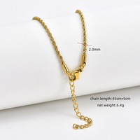 Vente en gros de bijoux à chaîne en acier inoxydable qui ne ternissent pas, collier et bracelet en plaqué or 18 ct imperméable et pendentif pour la fabrication de bijoux à faire soi-même