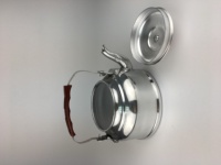 Bouilloire en aluminium poli SL écologique jaune avec bec verseur soudé pour cuisinière à gaz