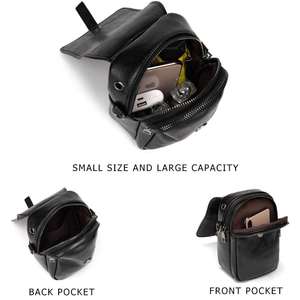 Sac bandoulière vintage en cuir PU souple pour femme, léger et portable, avec pochette pour téléphone, style simple et tendance - Product Image 4