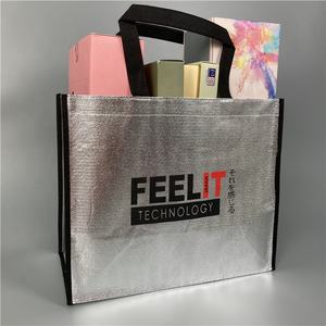 Sedex审计定制促销层压手提袋无纺布夹层袋带银色层压Pp编织袋 - Product Image 2