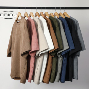 Người Đàn Ông Của Trống Nặng T-Shirts Màu Đen Chất Lượng Cao Boxy Đồ Họa Quá Khổ Da Lộn Áo Thun Tùy Chỉnh 3D Thêu T Áo Sơ Mi Cho Nam Giới - Product Image 2