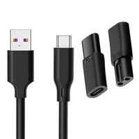 Tondeuses à cheveux électriques, tondeuses à barbe, chargeur de rasoir USB Type-C 5V avec gaine en nylon pour imprimante, appareil photo et ordinateur