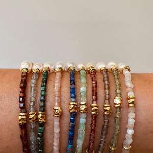 เครื่องประดับกึ่งชุบทองสำหรับฤดูหนาวไข่มุกน้ำจืดสร้อยข้อมือลูกปัดคริสตัลบำบัดเครื่องประดับแฟชั่นทำด้วยมือสำหรับทุกเพศ - Product Image 2