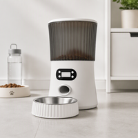Distributeur de nourriture intelligent pour animaux de compagnie avec écran LCD 6L, enregistrement de l'alimentation programmée, portable, en matériau ABS, télécommande, pour chats et chiens, rechargeable