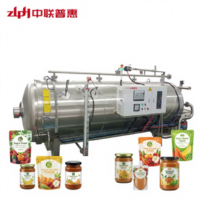 เครื่องนึ่งฆ่าเชื้อขนาดใหญ่สำหรับถ้วย PP ผลไม้ ผัก และอาหารบดละเอียด สำหรับสายการผลิตอาหารเด็ก - Product Image 1