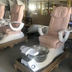 Kisen Luxury Foot Spa Massage Manicure Chair Nail Salon Beauty Sink Pedicure Chair with LED Light with USB - Product Image 1