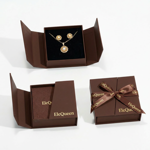 Sturdy Butterfly Jewelry <b>Boxes</b> Matte Paper Surface Gold Foil Logo For Offline Retail Sales And Personal Jewelry Collection - Product Image 3
