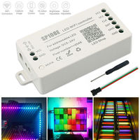 Contrôleur de pixels LED SPI Wifi SP108E par application de smartphone pour bande LED WS2812B WS2813 SK9822 SK6812 RGBW APA102 LPD8806 DC5-24V