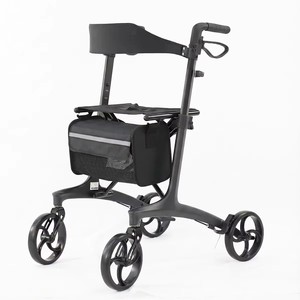 Deambulatore Pieghevole in Fibra di Carbonio con Certificazione CE, Altezza Regolabile, Leggero e <span class=keywords><strong>Portatile</strong></span> per Riabilitazione Anziani - Product Image 6