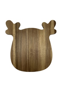 Usine vendant des assiettes en bois écologiques Plateau de service en bois <span class=keywords><strong>d</strong></span>'acacia naturel <span class=keywords><strong>cadeau</strong></span> de Noël pour la famille - Product Image 2