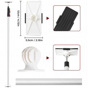 Tige télescopique à <span class=keywords><strong>ressort</strong></span> de 12 pieds 3.6 mètres pour la protection intérieure contre la poussière, la rénovation et la peinture. - Product Image 6