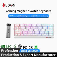 Clavier de jeu filaire Mide68 0,125 ms, taux de polling 8K, 68 touches, interrupteurs magnétiques, PBT RGB, plaque métallique à profil bas, Teclado