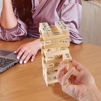 Juego de Torre de Bloques de 48 Piezas, Actividades para Parejas, Ideas para Citas Nocturnas, Torre de Bloques Apilables para Parejas, Juego para Fiestas Nocturnas
