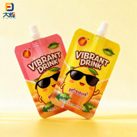 Pochettes souples imprimées multi-tailles pour liquides, avec bec verseur pour jus de fruits et vitamines, et poche stand-up avec bec de distribution