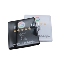 Tag Epoxy Menu Ulasan Google NFC Kode QR 80*80mm yang Dapat Diprogram 213 Kartu Pintar