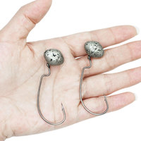 Tête de jig professionnelle pour la pêche au black-bass, à la truite et à la carpe, avec hameçon offset, 1/8oz, 1/4oz, 3/8oz, anti-herbe, pour la pêche en lac et sur les rochers