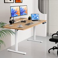 Bureau ergonomique réglable en hauteur, design moderne robuste, silencieux, extensible, en fer, panneau PB, montage mural, usage commercial, assis-debout