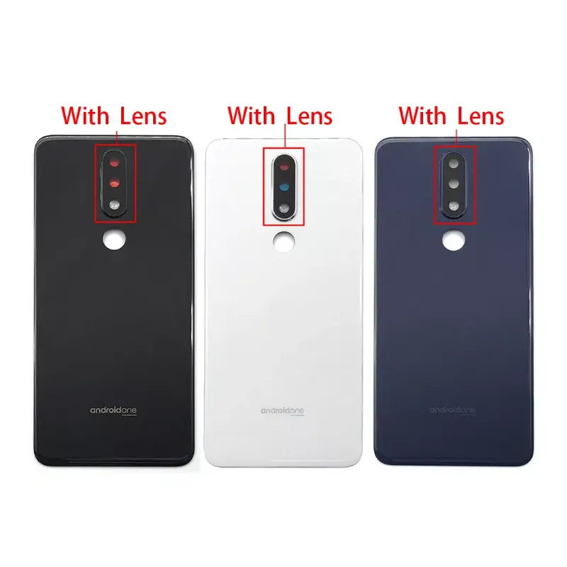 Back Door Case Battery Rear Housing Back Cover With Camera Glass Lens For Nokia 5.1 Plus