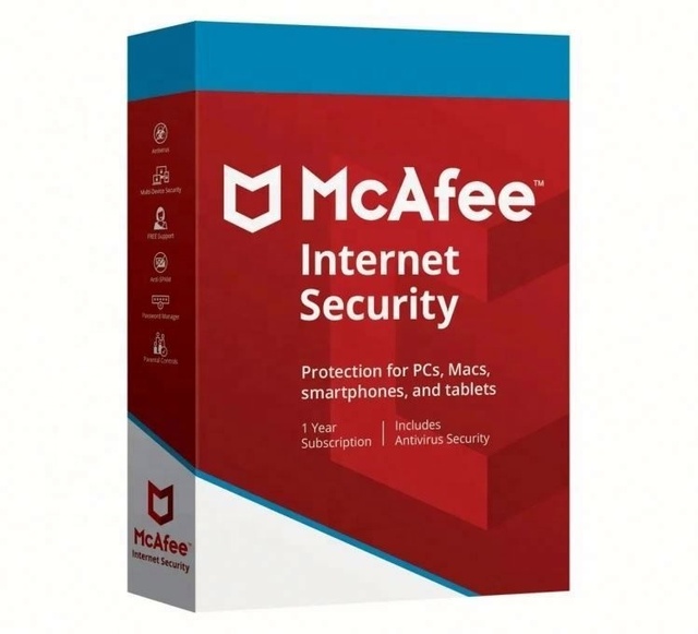 McAfee Internet Security 10pc 1 Devices 1 Year Security Software