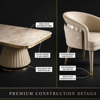 Chaise de salle à manger moderne en cuir PU de luxe avec dossier brodé en forme d'éventail et accoudoir enveloppant la hanche, finition laquée haute brillance