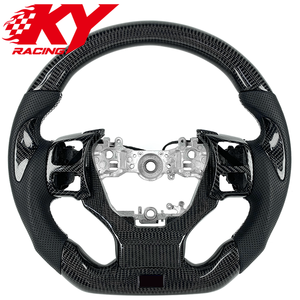 Volante Deportivo Personalizado con Empuñaduras de Cuero Perforado de Fibra de Carbono Real para Lexus RCF Sport RC 200T IS ISF ES250 IS250 IS300 - Product Image 1