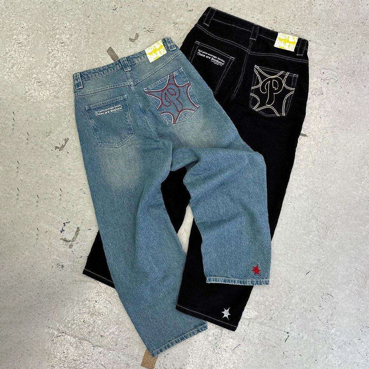 straight leg acid wash jeans retro ::: s main image 1