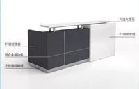 Table de réception de salon de beauté, comptoir de réception moderne pour bureau, bureau de réception en forme de bureau avant