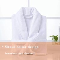 Bata de Baño de Marca Privada para Mujer Súper Suave y Esponjosa, Ropa de Dormir Personalizada de Felpa Blanca para Spa y Hotel