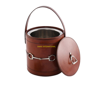 Luxury Ice Bucket with Lid Handle Tongs Stainless Steel Liner <b>Wine</b> Whiskey for Cooler 3L Double Wall Home Bar Party Use - Product Image 1