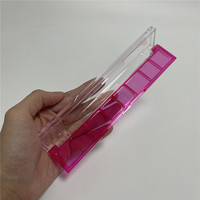 Étui d'ombres à paupières vide en plastique rectangle palette d'ombres à paupières 8 couleurs