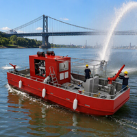 Bateau de lutte contre les incendies en alliage d'aluminium de 11,5 m, bateau de lutte contre les incendies portuaire, système de lutte contre les incendies à double moteur hors-bord