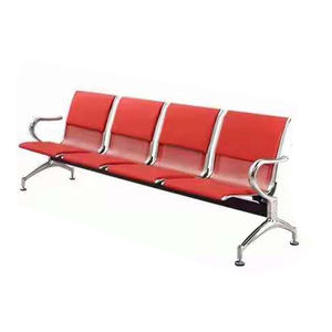 Sedie attesa a 4 posti per area pubblica in ferro placcato in metallo - Product Image 4