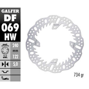 Galfer squalo disco freno posteriore per Honda CR 250 02-07 5mm ferro rotore anteriore stato usato - Product Image 1