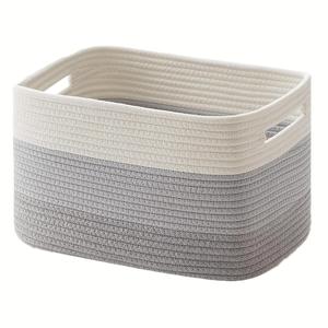 Cestas de Almacenamiento Rectangulares Jianna Modernas, Tejidas en Tela 100% Algodón, Diseño Plegable, Asa Ecológica para Plantas y Gatos - Product Image 5