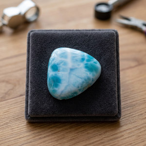Piedras preciosas Larimar naturales de 13mm al por mayor, piedras sueltas de alta calidad de República Dominicana, certificado IGI, precio de fábrica - Product Image 4