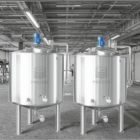 Cuves de stockage et de fermentation en acier inoxydable avec isolation (75mm) et chemise de refroidissement à plaques alvéolées, capacité 2000L-5000L, à vendre