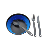 Ensemble de couverts en plastique réutilisables, couteau, fourchette et cuillère écologiques pour pique-nique en plein air, vaisselle portable pour le camping et les voyages