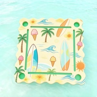 Table de jeu aquatique flottante festonnée pour piscine, pour Mahjong et cartes, avec fonction de table de salon