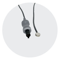 Sonde de température cutanée médicale réutilisable, connecteur mâle rond 2 broches, capteur de température de surface corporelle pour moniteur de signes vitaux