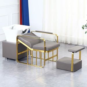 Cama de Champú Profesional para Peluquería, Estilo Moderno, de Alta Gama, en Piel Sintética, para Salón de Belleza y Spa - Product Image 3