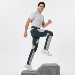 Pantalon de travail homme color block, poids moyen, polyester, imperméable, séchage rapide, plusieurs poches, braguette zippée, style été - Product Image 3