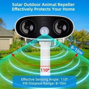 N27 2025 Répulsif solaire pour oiseaux à LED pour jardin extérieur, répulsif ultrasonique pour rongeurs. - Product Image 3